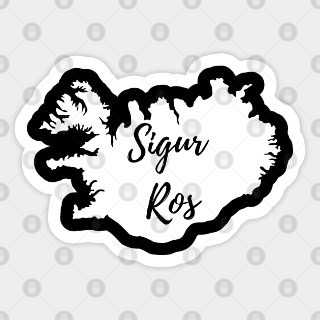 Sigur Ros Iceland white Sticker by Micapox